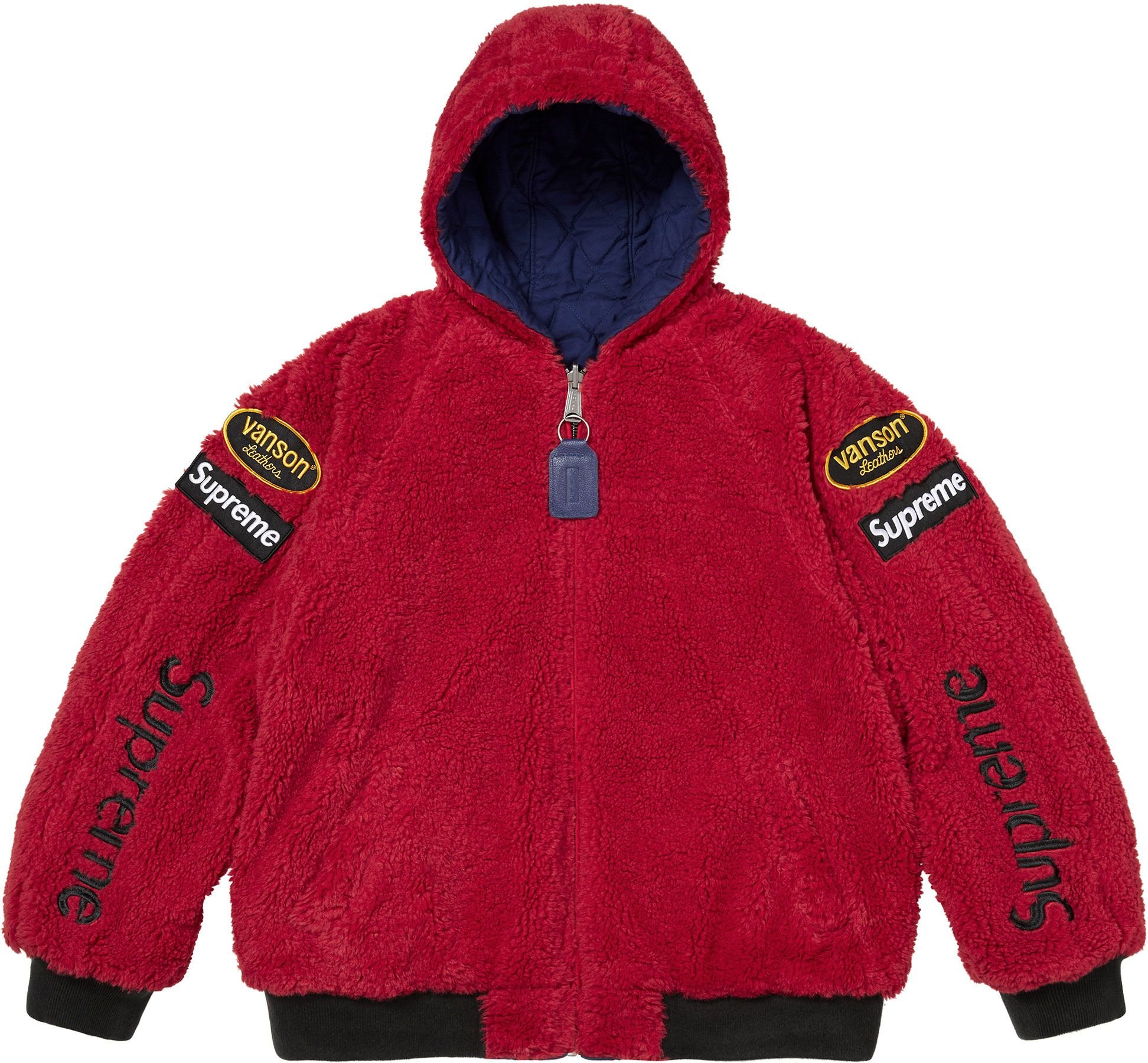 Supreme®/Vanson Leathers® Reversible Quilted Hooded Jacket view 12